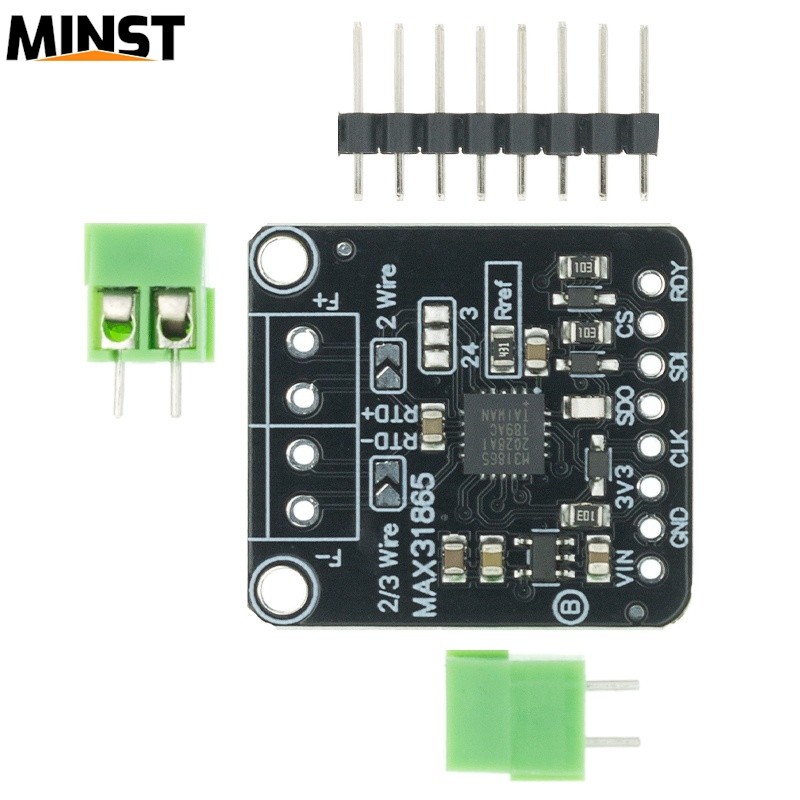 MAX31865 RTD โมดูลตรวจจับอุณหภูมิความต้านทานแพลทินัม PT100 ถึง PT1000