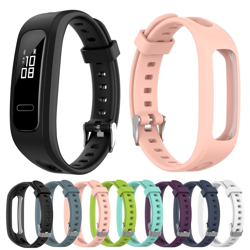 สายรัดซิลิโคนสําหรับ Huawei Band 4e 3e / Honor Band 4 Running Watchband สร้อยข้อมือกีฬาเปลี่ยนสายรัด