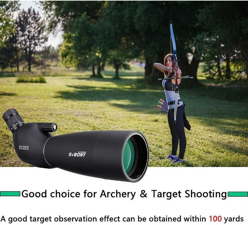 ❤ 【Hot Sale】Svbony Sv28 Black 25-75X70 Spotting Scope Beginner With 21Mm Eyepiece And Deskto