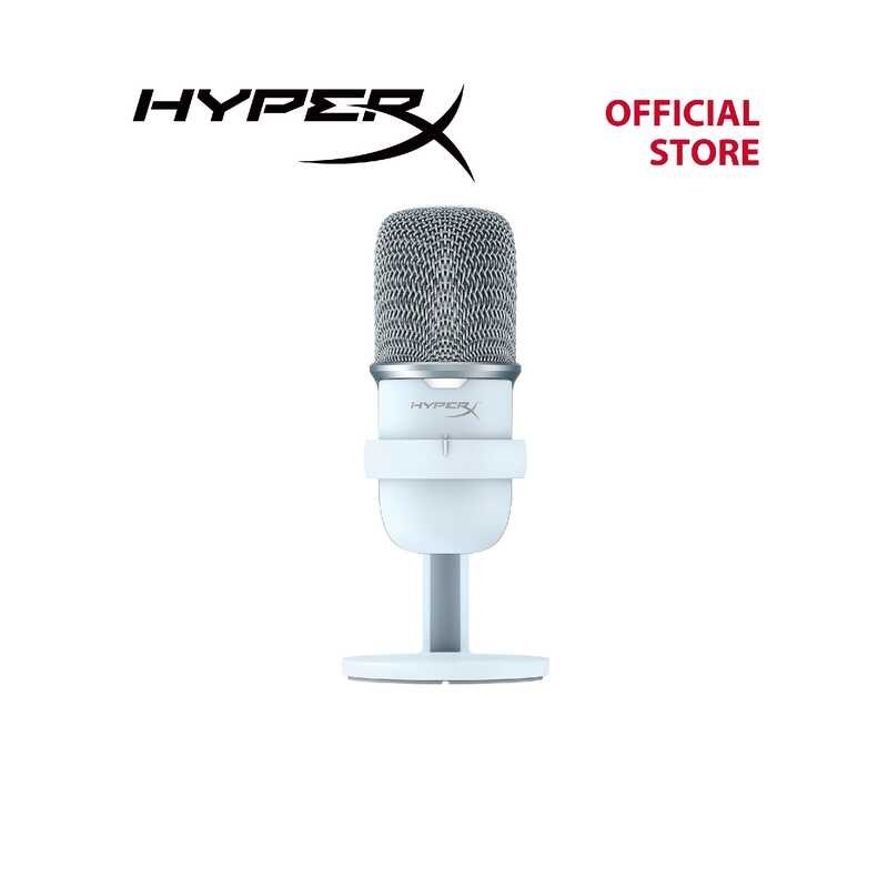 Hyperx Solocast (White) USB Condenser Gaming Studio Recording Microphone Computer Podcast Mic ไม