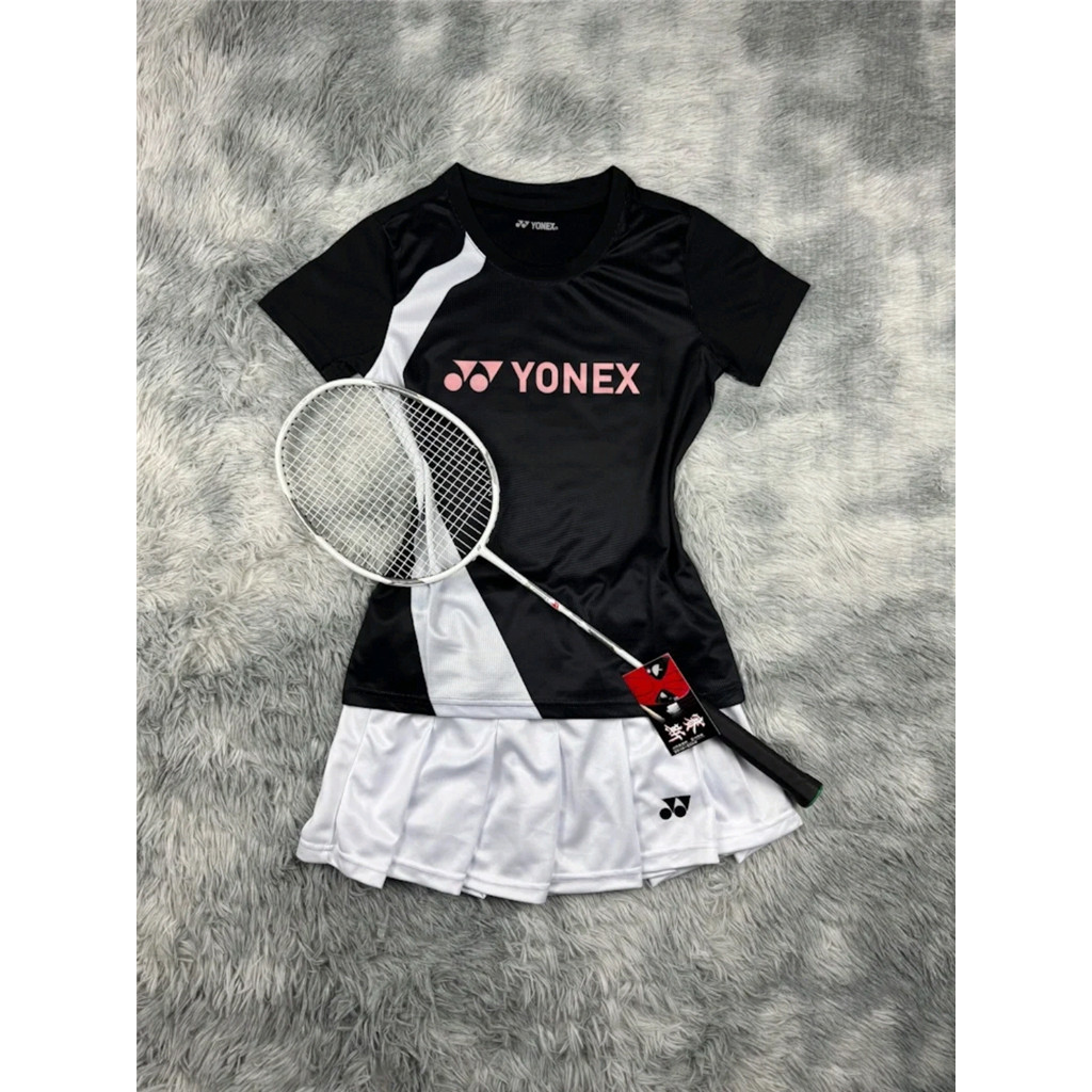 Yonix yy แบดมินตันผู้ใหญ่ผู้ชายผู้หญิงสไตล์เดียวกันเด็กกีฬา Quick-Drying การฝึกอบรมชุดกีฬาเสื้อวัฒนธรรมหลวมสบายๆแฟชั่น