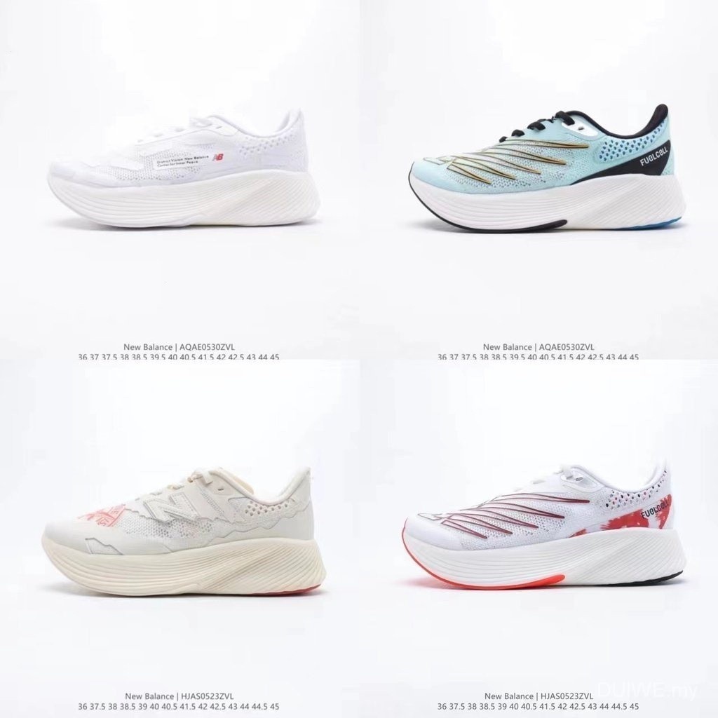 Stone Island X NB FUELCELL RC Elite V2 "Angora Mars RED" series รองเท้ากีฬาวิ่งลําลองน้ําหนักเบาเป็