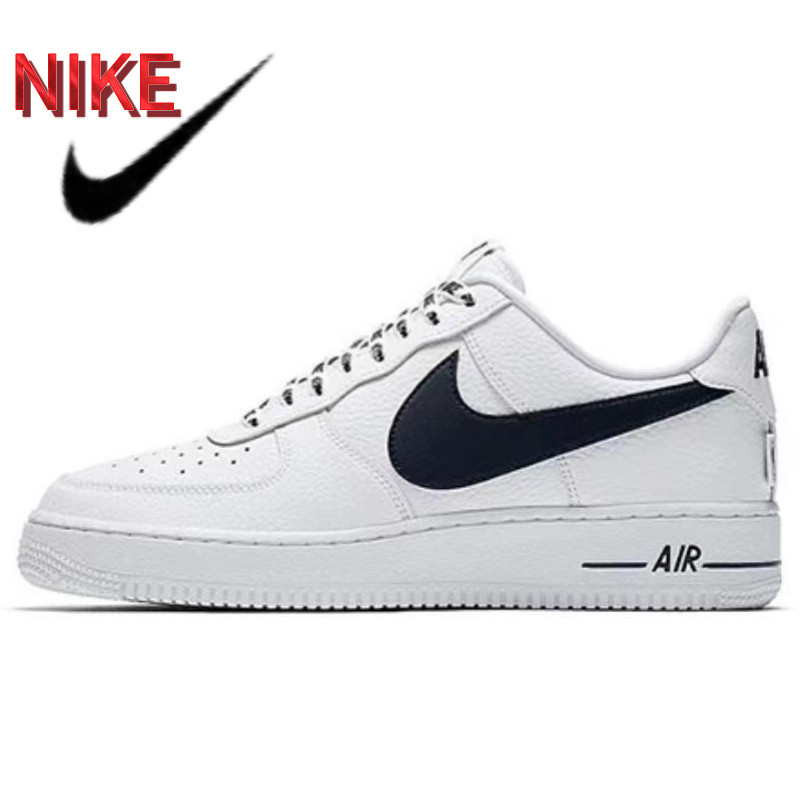 nb ♞Nike Air Force 1Low NBA Low Top รองเท้าผ้าใบผู้ชาย Bai Lan