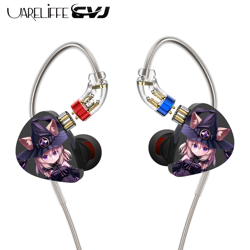 Uareliffe CVJ Night Elf หูฟัง In-ear Monitor 3 Dynamic Units ชุดหูฟัง DLC เพชรไดอะแฟรม HiFi Tuning