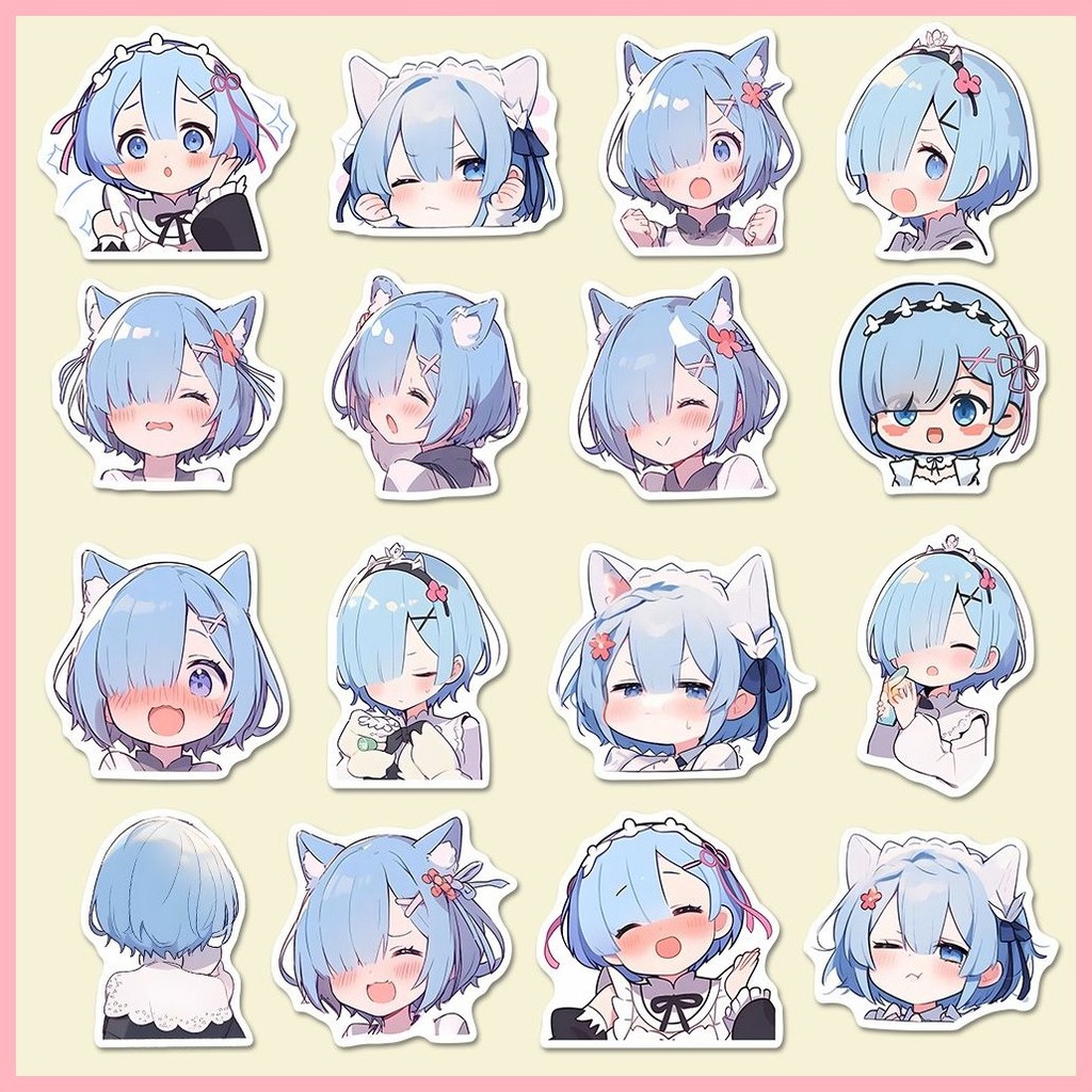 [GUYN] สติ๊กเกอร์ Re: Zero Infinity (64 แผ่น) Rem Zero-Starting Life in Another World Rem Avatar รุ่น Q สติ๊กเกอร์ ins ความรู้สึกระดับไฮเอนด์น่ารัก