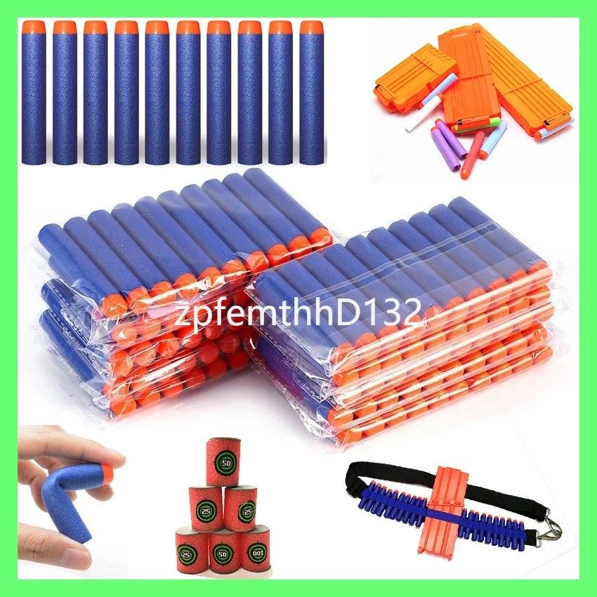 รุ่นขายดี  7.2cm Refill Bullet Darts For Nerf Toy Gun Universal Suction Soft Head Clips For Nerf S