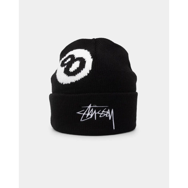 ♞,♘Stussy 8 Ball Pom Pom Beanie (AU) ป้ายออสเตรเลีย jyg