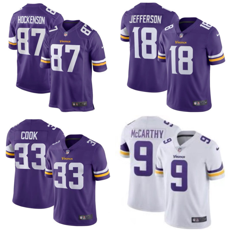 Jersey Vikings jersey Minnesota Vikings Hockenson Rugby jersey เสื้อยืด