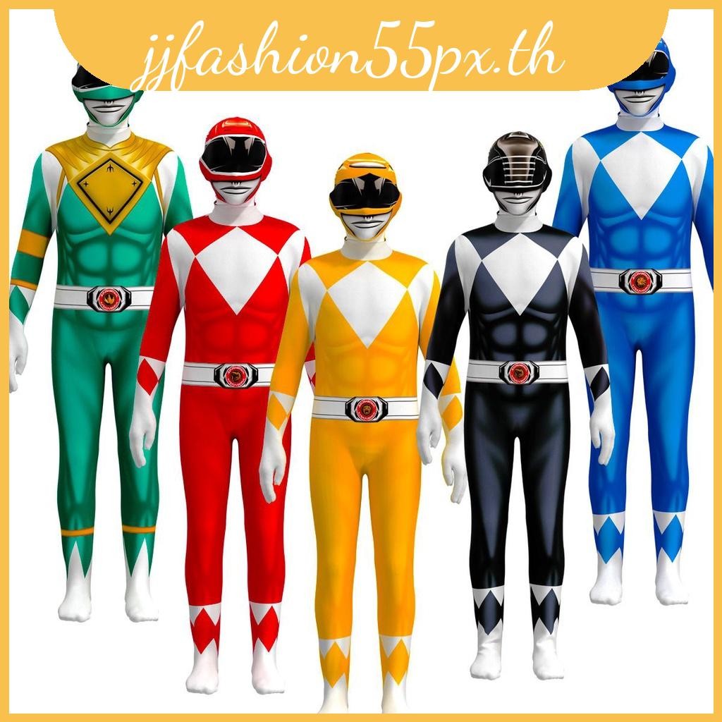ชุดจั๊มสูทคอสเพลย์ Superhero Power Samurai Sentai Shinkenger Rangers เหมาะกับปาร์ตี้ฮาโลวีน สําหรับเ