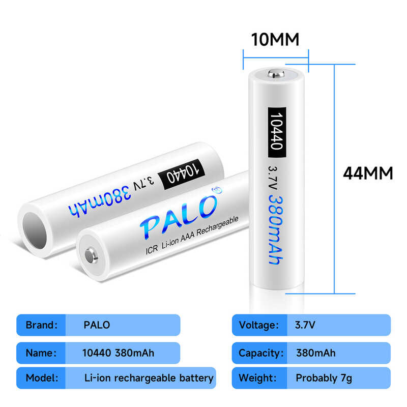 Palo 94A 10440 AAA Baterai Litium 3.7V Icr10440แบตเตอรี่โทรศัพท์ Li แบบช