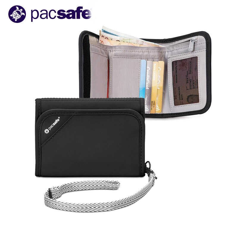 V125 pacsafe RFIDsafe RFID Blocking Trifold Wallet