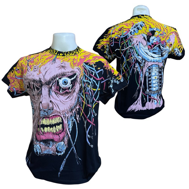 ♞,♘,♙เสื้อยืด LIQUID BLUE ALL OVER PRINT - OVP ลาย OVER LOAD ลิขสิทธิ์แท้ LIQUID BLUE USA WTY