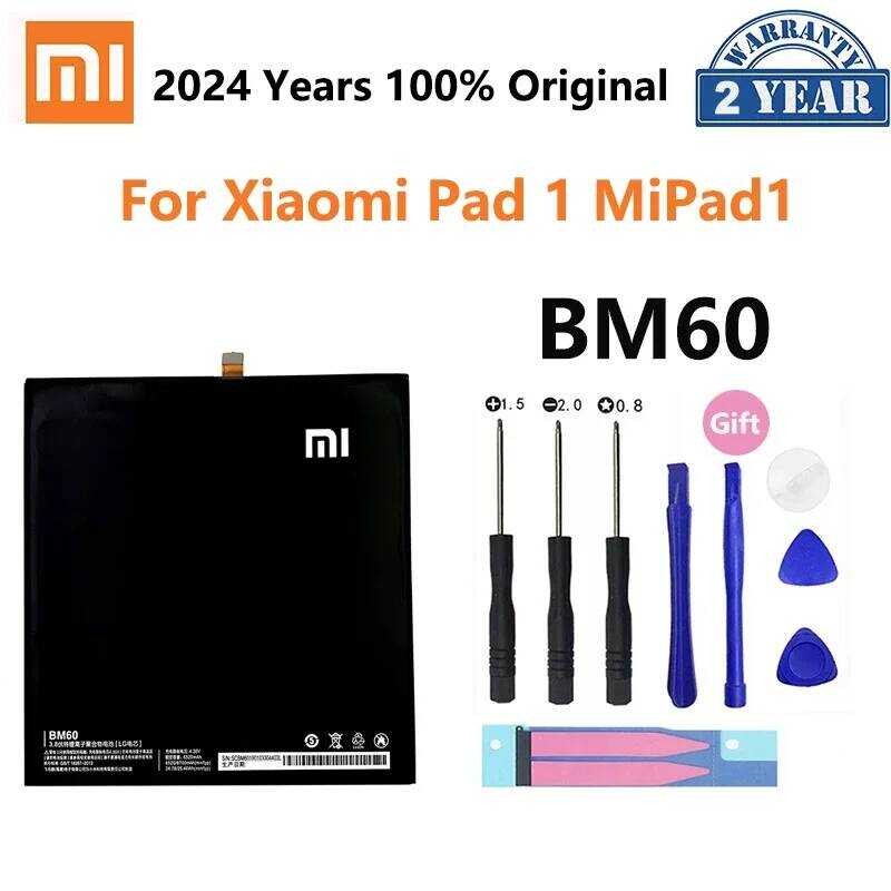 ▥ แบตเตอรี่แท็บเล็ต Xiao ของแท้100% สำหรับ Xiaomi Mi Pad Mipad 1 2 3 4 Plus Bm61 Bm60 Bm62 Bn60