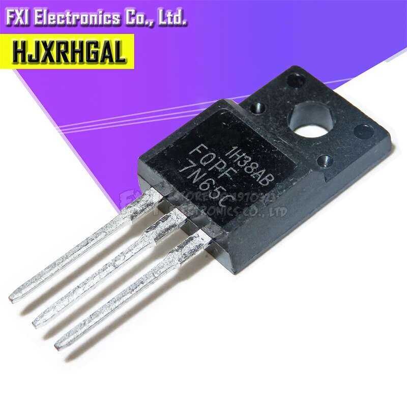 10 จัดส่งฟรี ชิ้น/ล็อต 7N65C FQPF7N65C TO-220F MOS ของแท้
