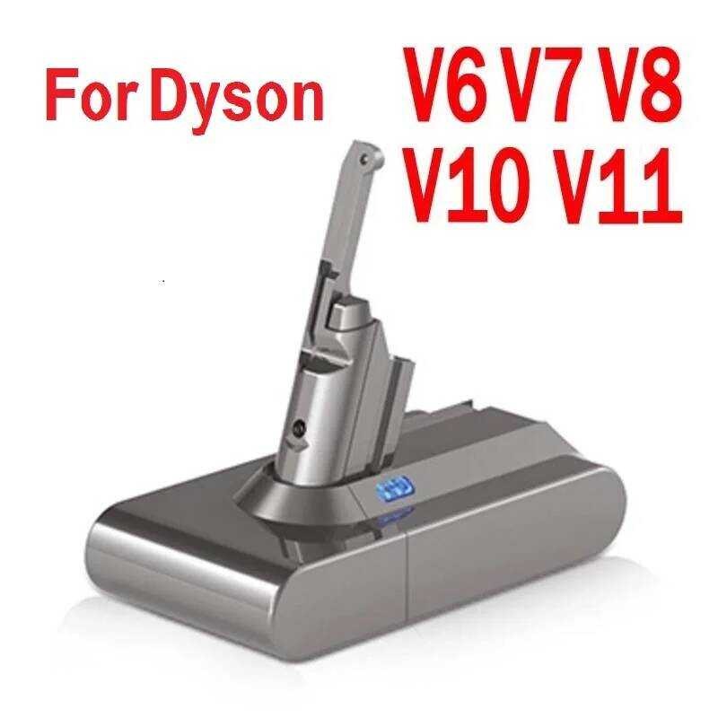 แบตเตอรี่ 6000mAh เหมาะสำหรับ Dyson V6 V7 V8 V10 รุ่น SV03-SV09 SV10 SV11 SV12 SV14 SV15 DC58 DC62 v