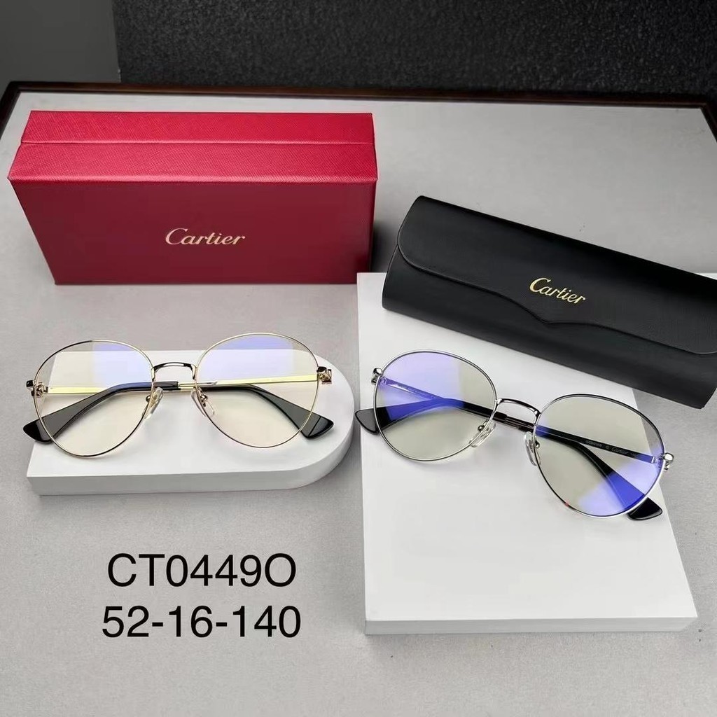 กรอบแว่นตา Cartier ยุโรปยี่ห้อ Cartier CT04490 52-16-140 Ultra-Light สายตาสั้นกรอบแว่นตา High-End ย