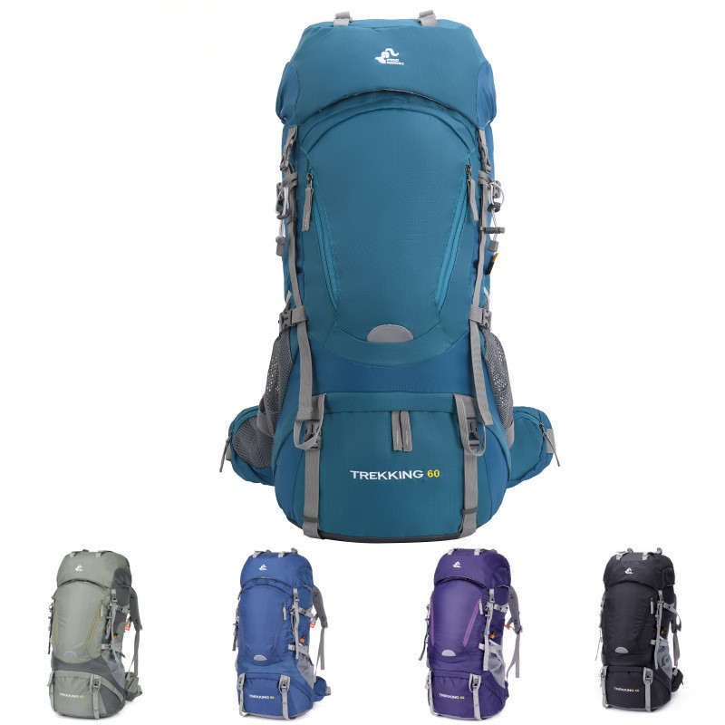 American Popular Hiking Bag 60L Camping Hiking Backpack Rain Cover