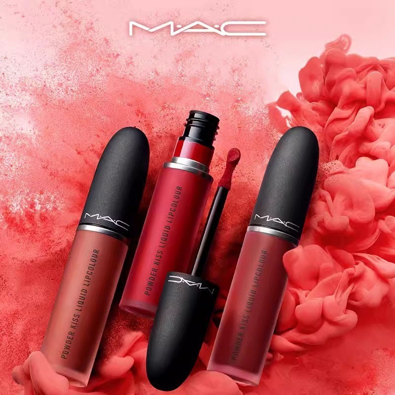 【MAC ลิปสติกของแท้ 100% 】MAC Soft fog Lipstick ลิปกลอส ลิปโคลน โชว์ความขาว #989#991#997 กล่องของขวั