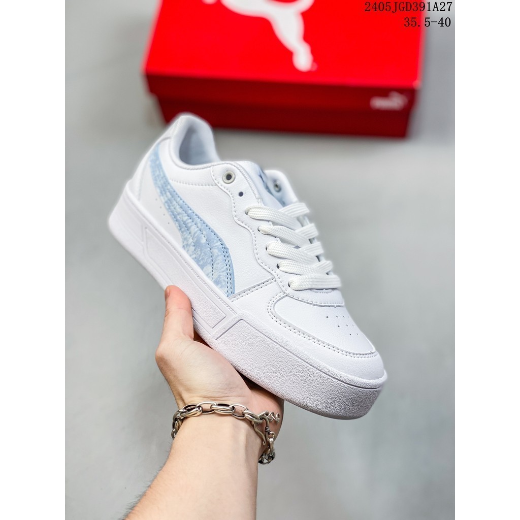 Puma SKYE รองเท้าสีขาวพื้นหนาของผู้หญิงใหม่รองเท้าบอร์ดลําลอง