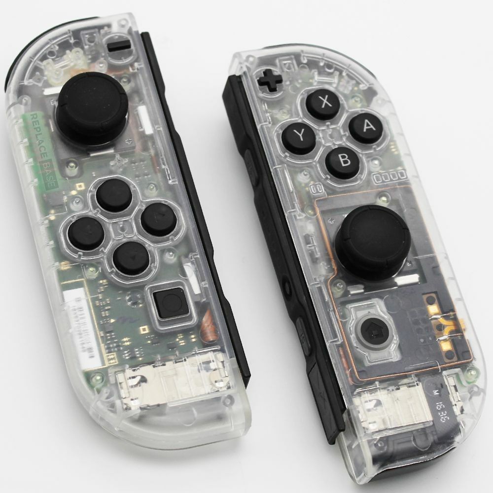 ชุดเปลือกโปร่งใสซ้ายขวาสำหรับ Joy-con Nintendo Switch