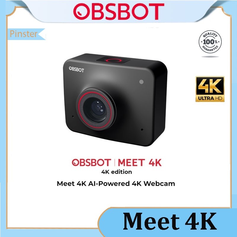 Obsbot Meet กล้องเว็บแคม 4K AI-Powered Virtual Background 4K Edition One Tap เพื่อความเป็นส่วนตัว
