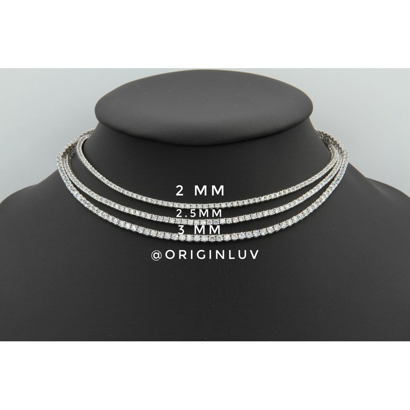 Originluv - สร้อยคอเพชรรอบออกงาน (เพชร 2.5mm, 3mm, 4mm)