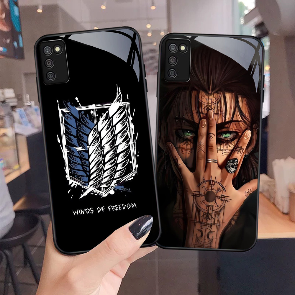NC-6 เคสกระจก Attack on Titan สําหรับ Samsung A03S A71 M02S A02S A51