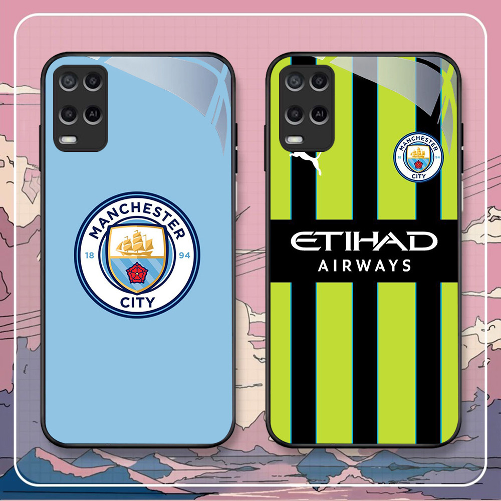 YA-24 Manchester City HD Softcase Glossy Glass สําหรับ OPPO A54 A55 Reno Narzo 7 8 8i 9 50 Pro