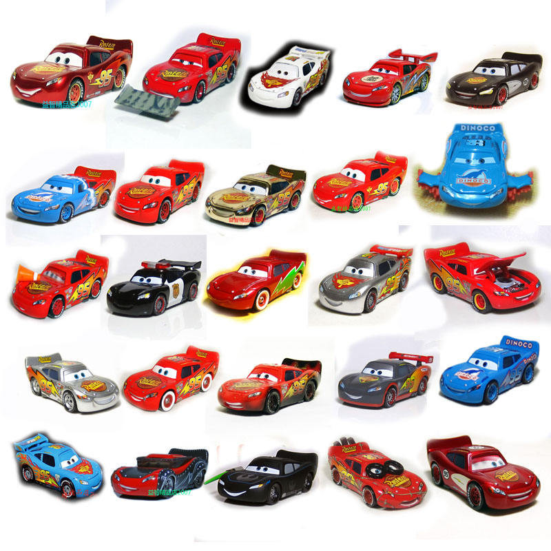รถแข่ง รถโลหะผสม รถของเล่น Electroplating Lightning McQueen รถตํารวจเด็ก Off-Road McQueen การศึกษา