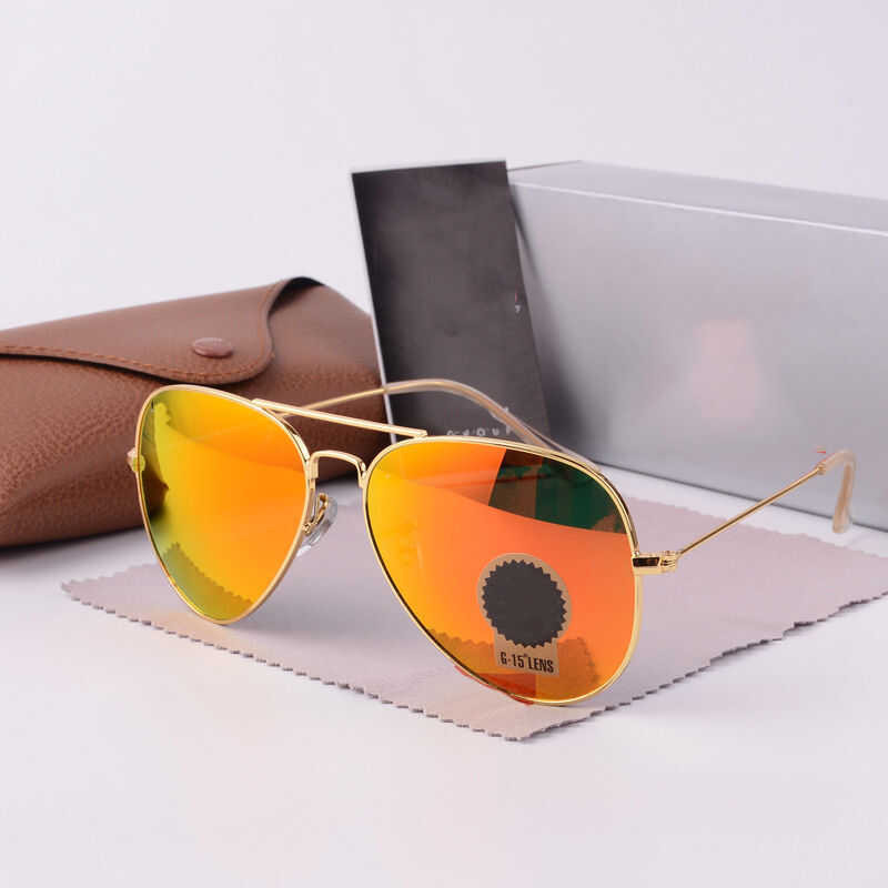 ❤ การบินเลนส์กระจกของผู้หญิงที่มีคุณภาพสูงแว่นกันแดดสำหรับนักบิน Rb3025 3025