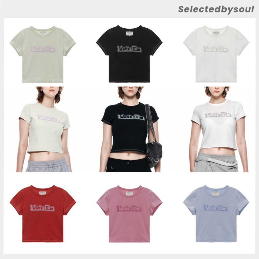 ♞[Preorder] Matin Kim SHADE LOGO CROP Top ของแท้ 100% เสื้อนำเข้าจากเกาหลี ️