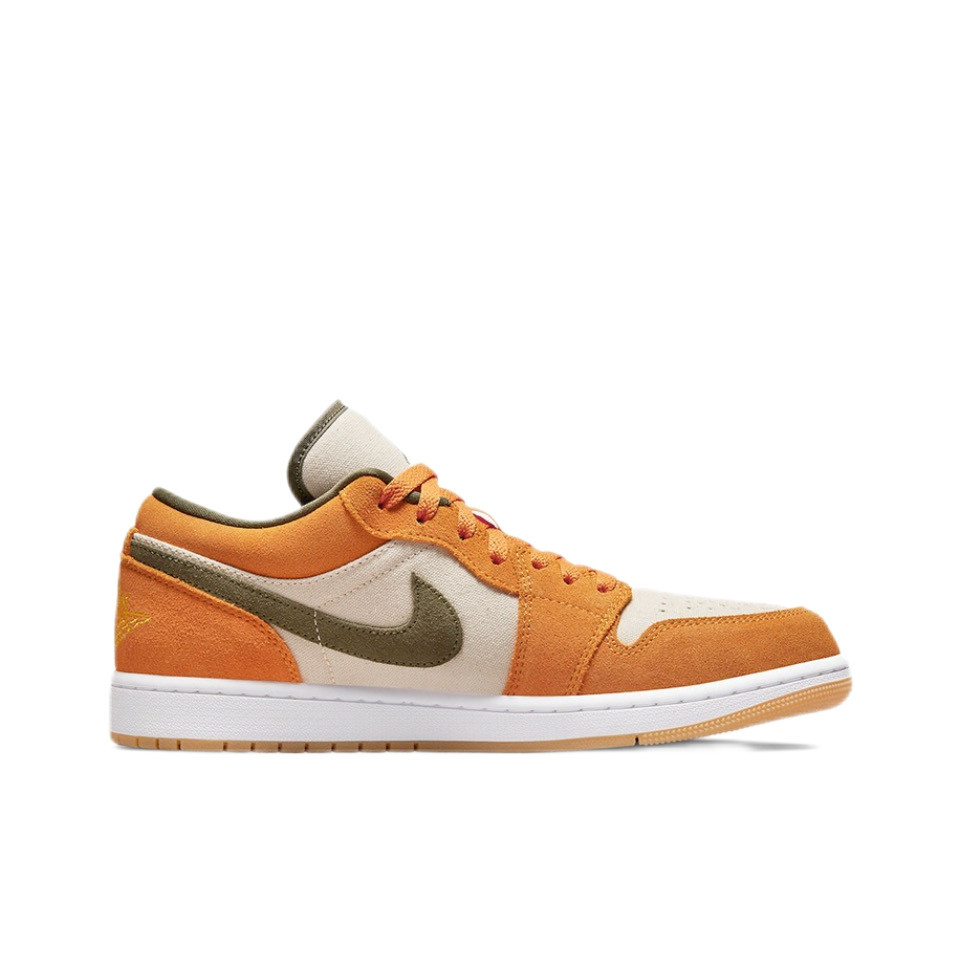 ♞,♘Nike Air Jordan 1 Low SE "Ceramic" Low Top Retro Orange Yellow รองเท้าผ้าใบ แท้  mnj