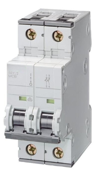 HB 5SY42108CC เซอร์กิตเบรกเกอร์ 2P D10A สวิตช์อากาศประตูหลัก