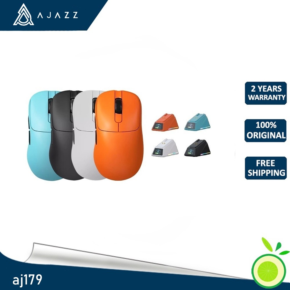 Ajazz aj179 apex Wireless Three mode Right hand เมาส์เกม E-sports PAW39503395แท่นชาร์จโปร