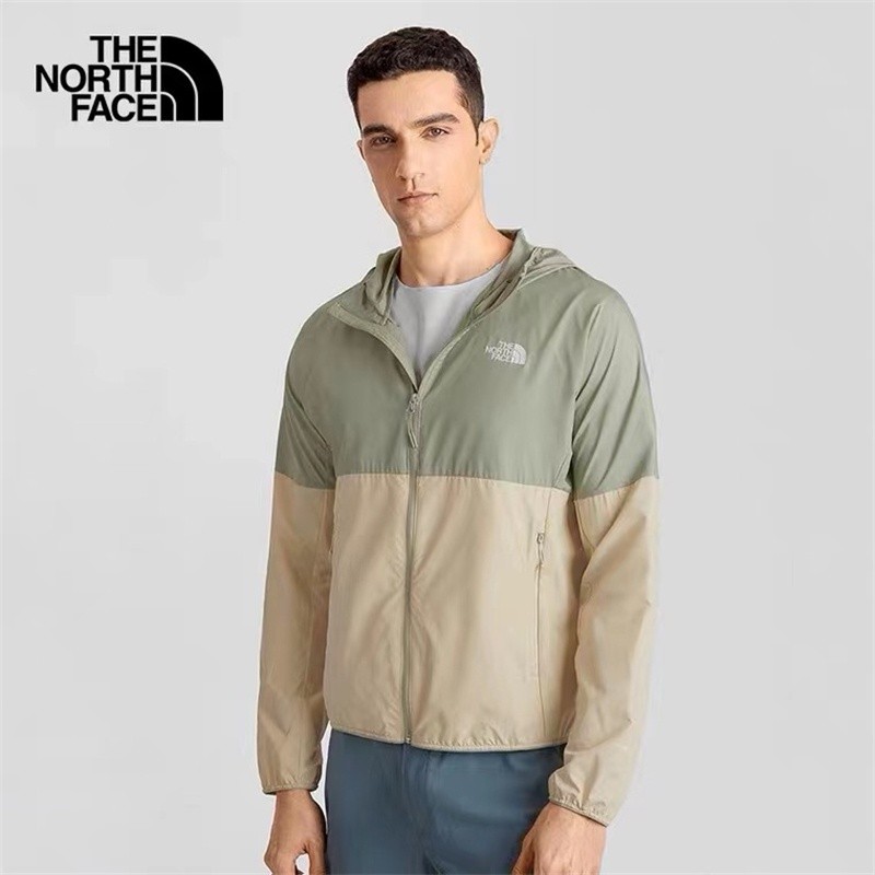 The North Face เสื้อแจ็กเก็ต เสื้อแจ็กเก็ต กันแดด มีซิป กันลม ของแท้ 100% สําหรับผู้ชาย และผู้หญิง