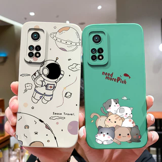 สําหรับ Xiaomi Mi 10T 10T Pro 10T Lite กรณีน่ารักนักบินอวกาศปลอกซิลิโคนอ่อนนุ่มกันกระแทกปกหลังสําหรับ Mi10T Lite เคสโทรศัพท์ Capa สําหรับ 10TPro เปลือกหอยกันชน