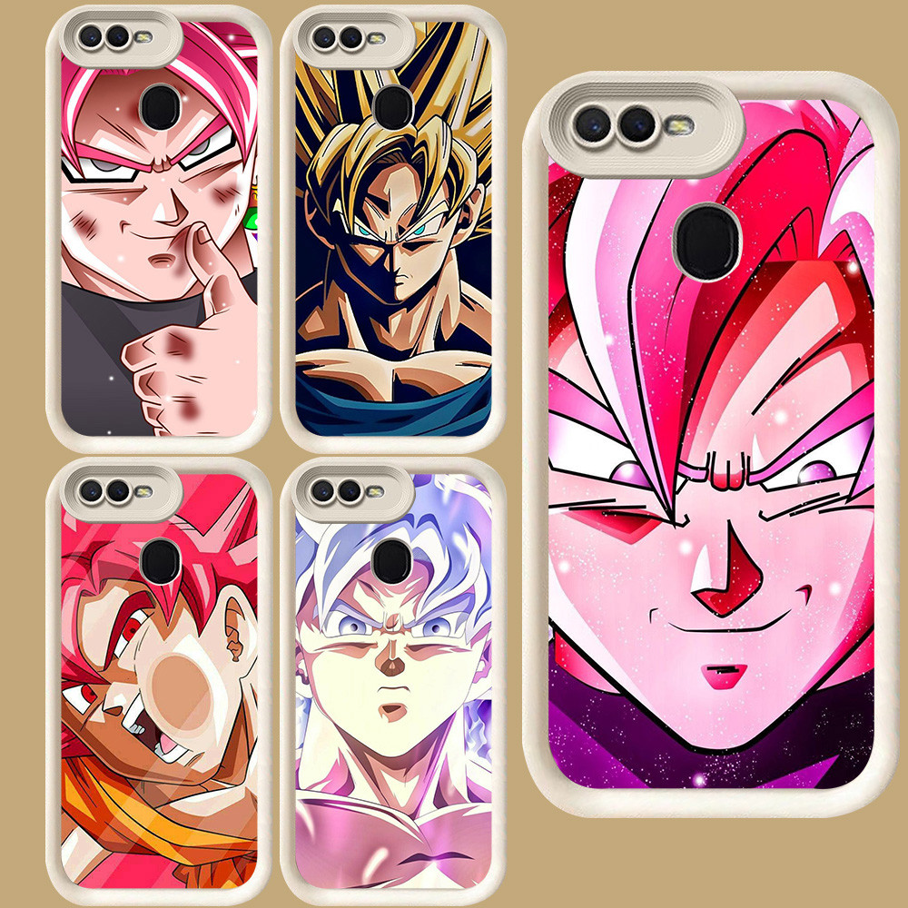 R60 เคส Super Saiyan สําหรับ OPPO A12 F5 A12s A1K A12E A5S A3S F9 A5 F7 A7 Pro สีขาว