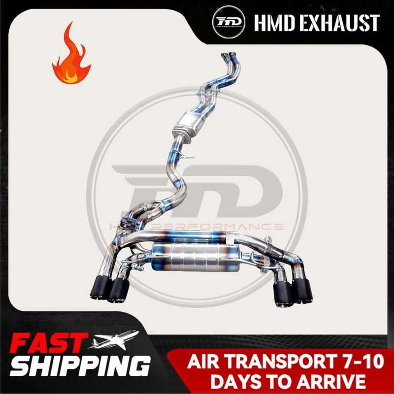 HMD ระบบไอเสีย ประสิทธิภาพสูง Catback สำหรับ 1M N54 E82 พร้อมชิ้นส่วนอิเล็กทรอนิกส์ Vae