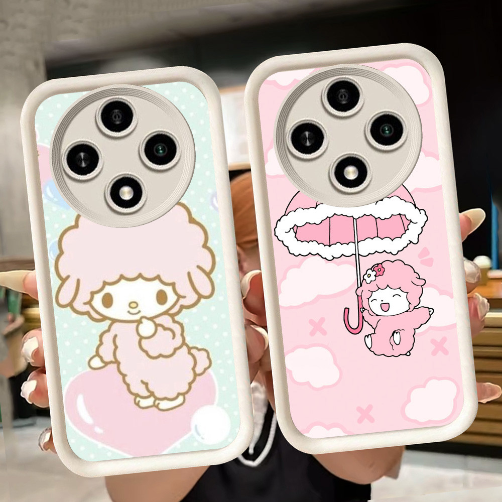 ปลอกอ่อนสําหรับ Xiaomi Redmi 14C POCO C61 C75 A3 A3X X3 NFC X7 Pro 5G สีขาว Q7 เปียโนหวาน