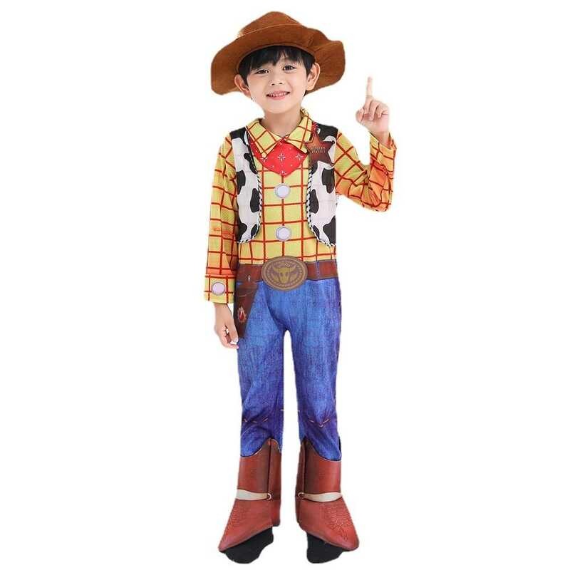 Fast Shipping New Boys Toystory Woody Costumes Kids Dee Children Fancy Dress Halloween Costume For