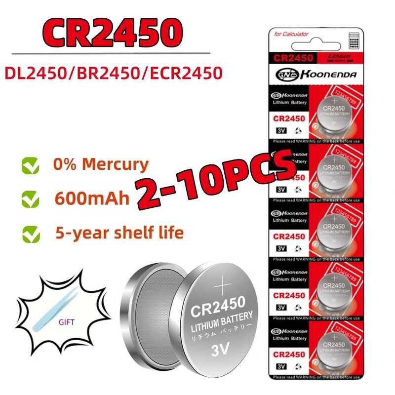 แบตเตอรี่นาฬิกา CR2450 2-10 ชิ้น KCR2450 5029LC LM2450 DL2450 ECR2450 BR2450 CR 2450 3V 600mAh Li