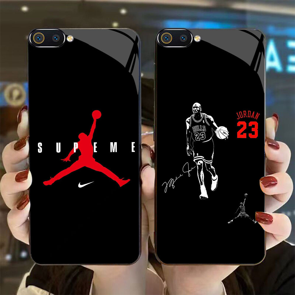 BK-14 Jordan Glass Casing สําหรับ Realme A5 A3S C1 C2 C2s A12E