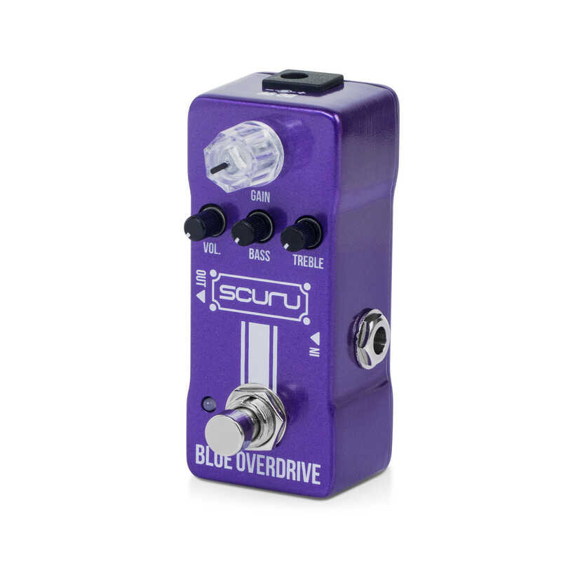 ➧ กีต้าร์ SCURU Blue Overspeed Effect เหยียบกำไร VOL BASS / TREBLE Equalizer