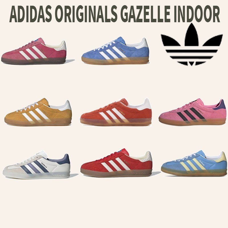 ฟิกเกอร์ พร้อมส่ง Adidas originals Gazelle Indoor leisure time รองเท้าผ้าใบ（ของแท้100%）