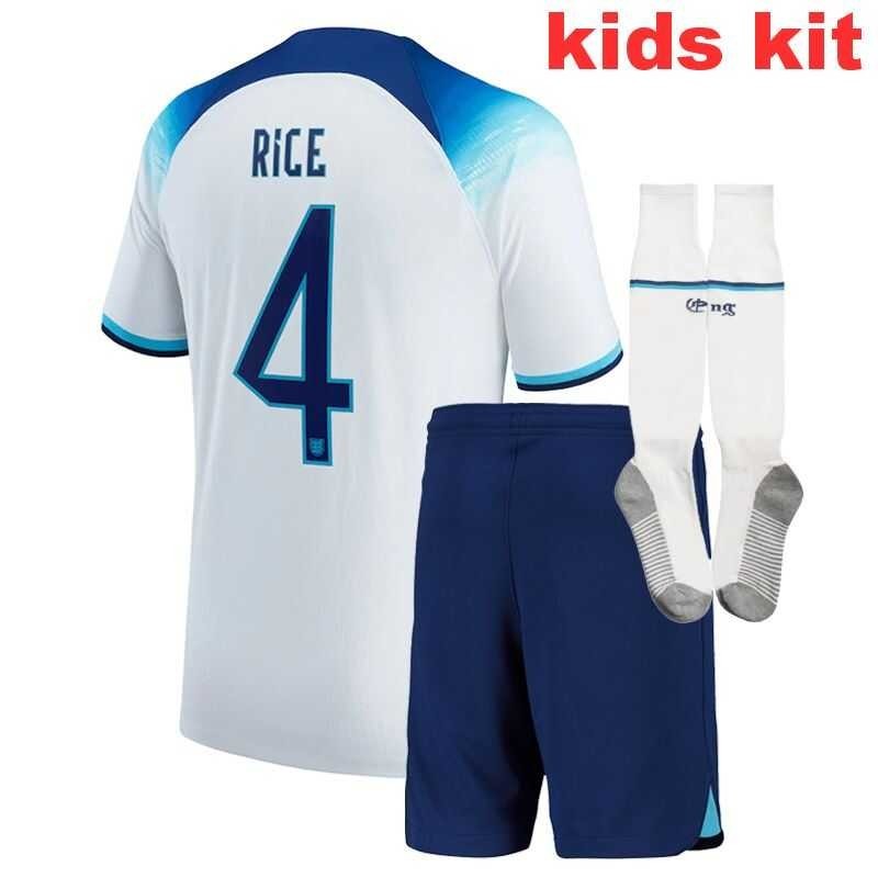 Kids Kit England National Team Home Soccer Jersey 2022 2023 World Cup Football Shirt GREALISH KANE