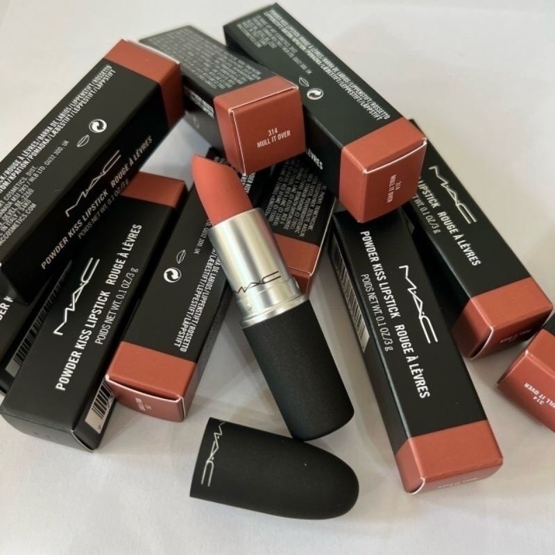 Mac Powder kiss lipstick 3g. สี 314 mull it over