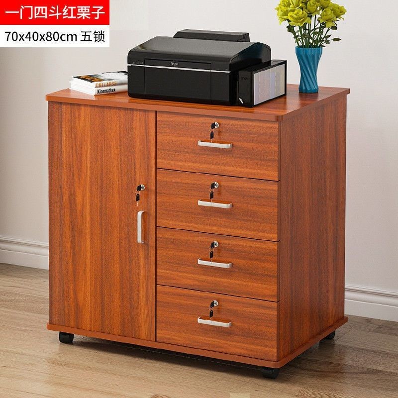 many🔥การประกันคุณภาพ🔥 Office File Cabinet With Lock Drawer Cabinet Balcony Storage Cabinet Wooden