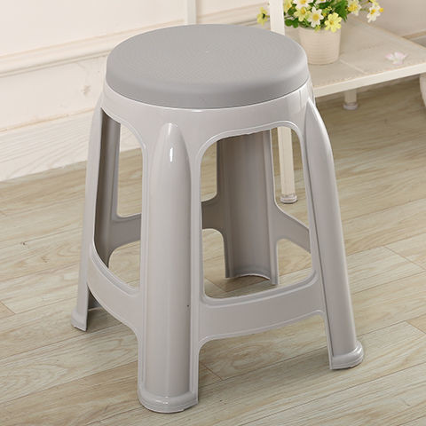 many🔥การประกันคุณภาพ🔥 Nordic Plastic Stool Thickened Household High Stool Living Room Economical