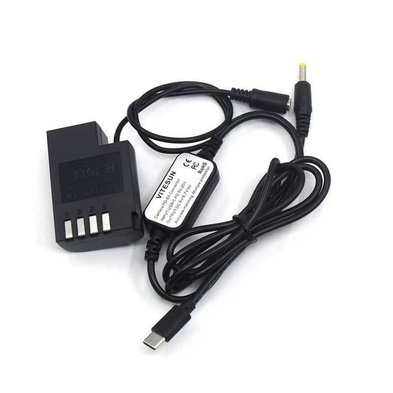 สายชาร์จ c USB C + DCC12 DC Coupler ถอดรหัสได้เต็มรูปแบบ DMW-BLF19 แ ...