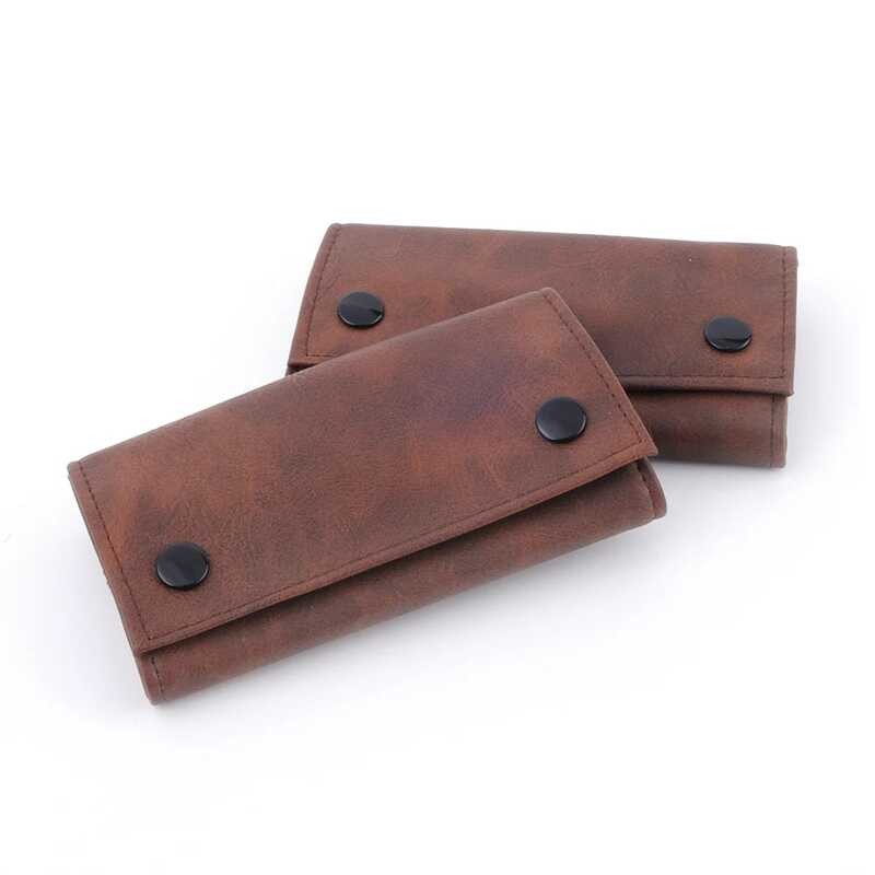 Wallet Leather Tobacco Herb Pouch Case Portable Smoking Pipe Cigarette Rolg Papers Storage Bag